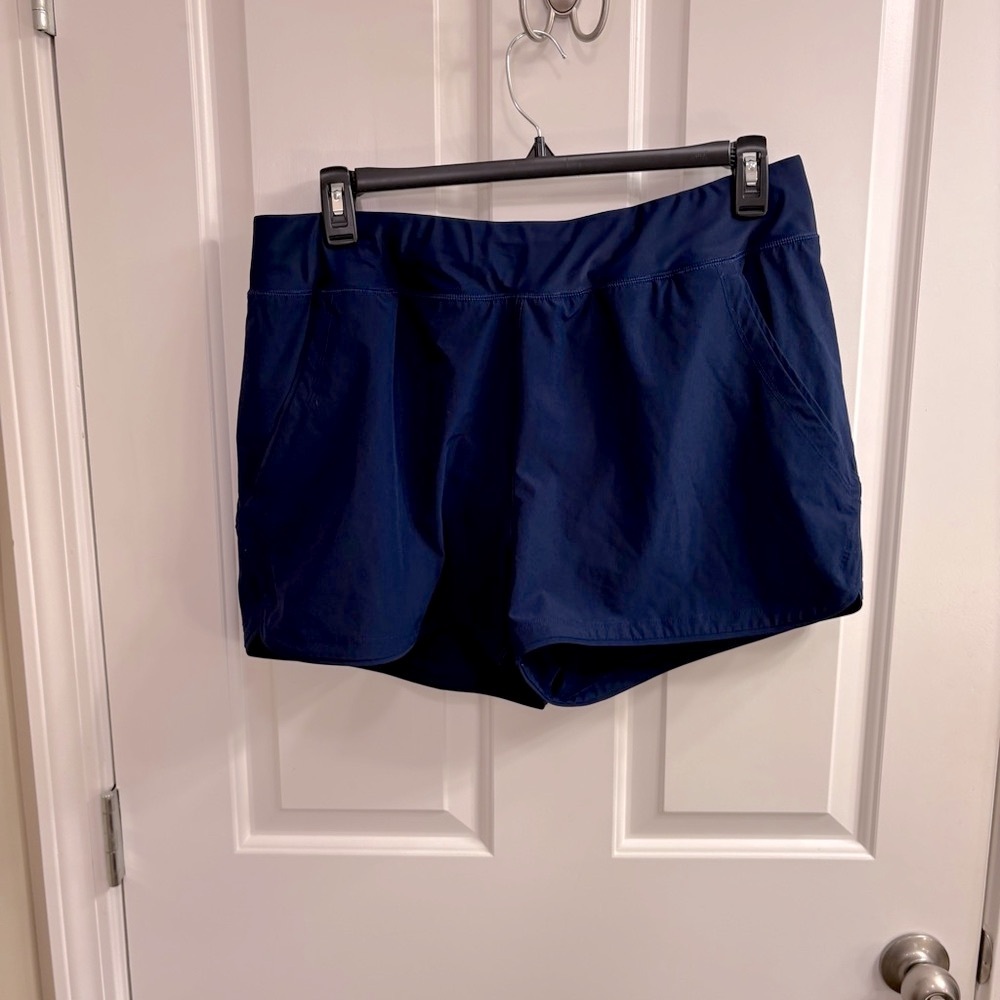Lands' End Navy Blue Athletic Swim Shorts, 16